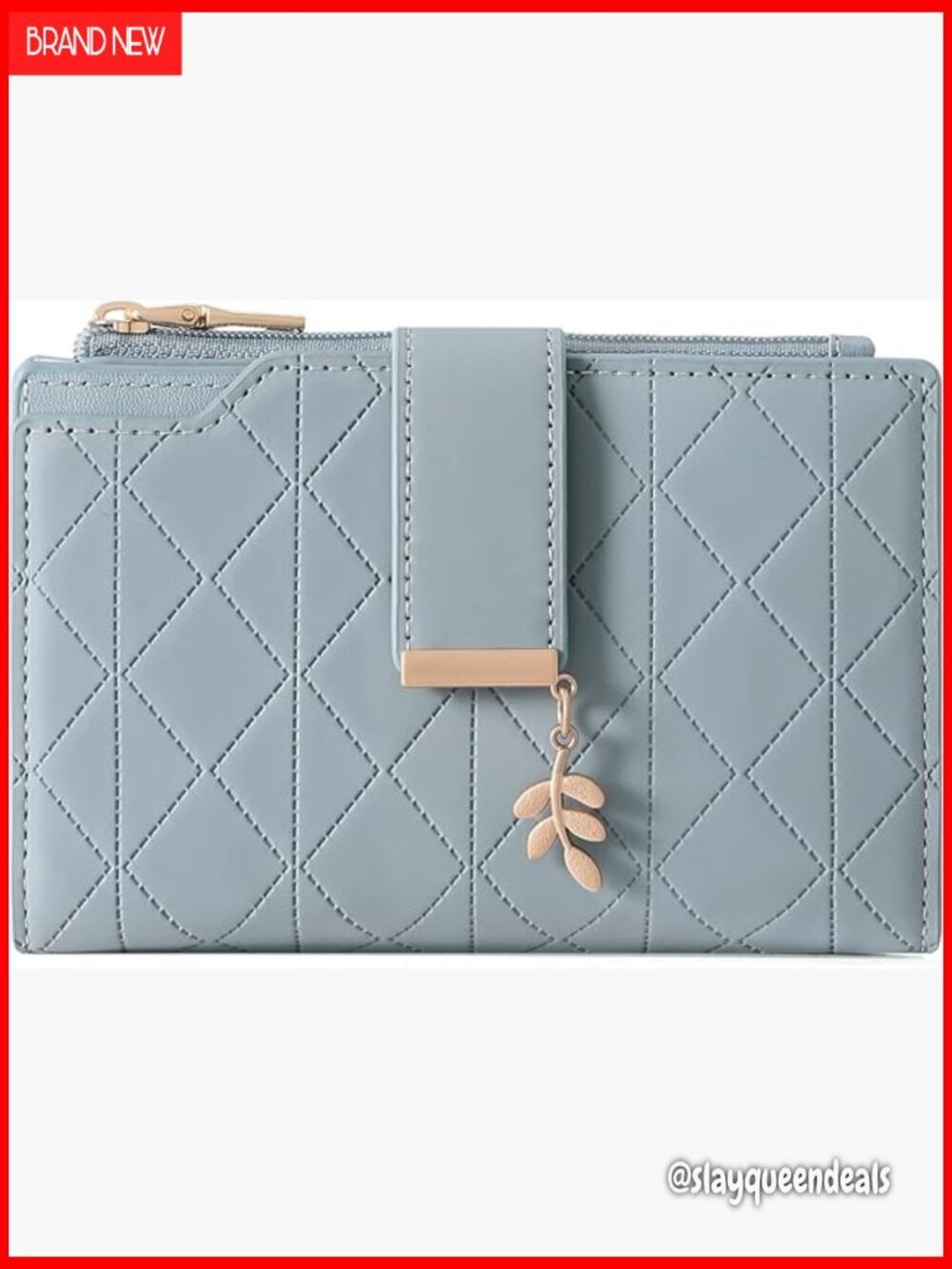 Leather RFID Blocking Wallet with Zipper Pocket and ID Window